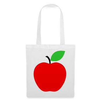 Red Apple Minimalist Icon - Tote Bag - white - Front