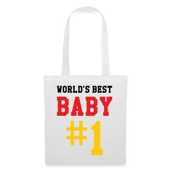 Meilleur bébé - Naissance - Enfant - Sac en tissu - blanc - Devant