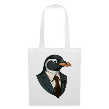 Affaires - Pingouin - Sac en tissu - blanc - Devant