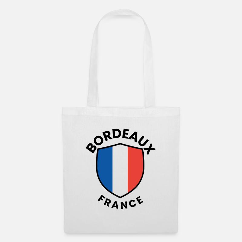 Conception du bouclier du drapeau français - Sac en tissu - blanc