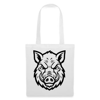Wild Boar Head Boar Aggressive Vector - Tote Bag - white - Front