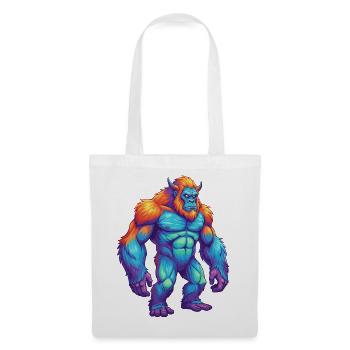 Bunte Bigfoot-Regenbogen-Pop-Art-Aquarell - Stoffbeutel - Weiß - Vorne