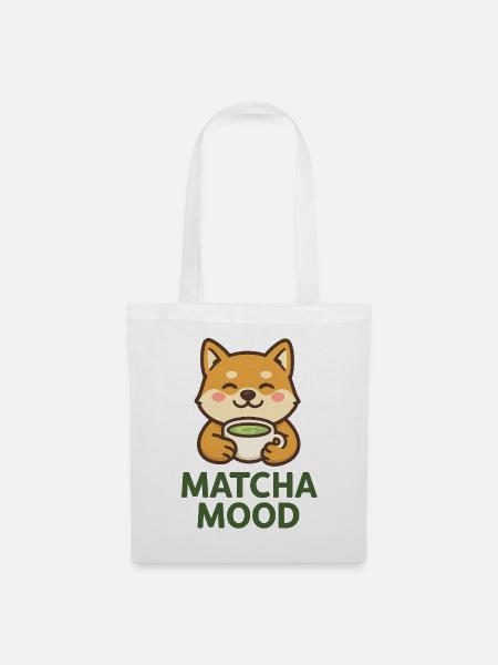 Shiba Matcha Mood - Stoffbeutel - Weiß