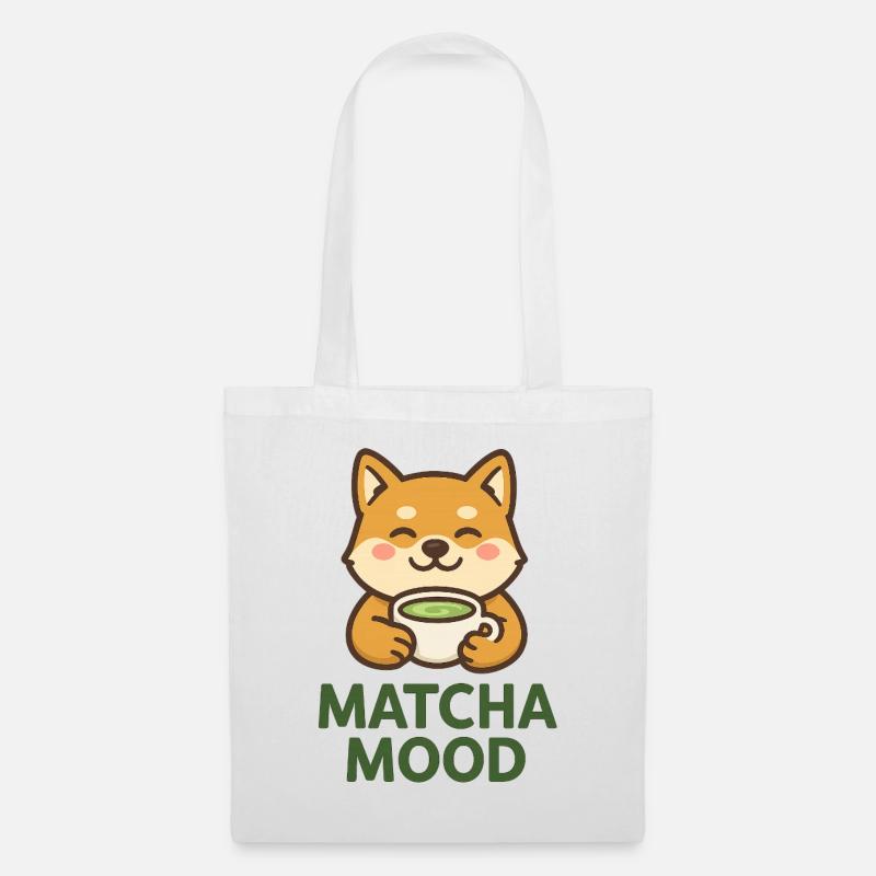 Shiba Matcha Mood - Stoffbeutel - Weiß