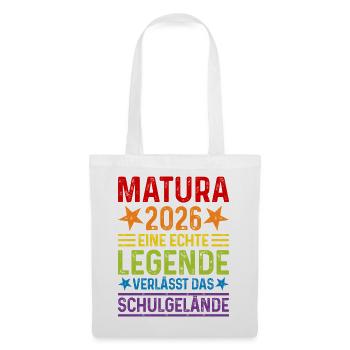 Matura 2026 : Une légende quitte l’enceinte de l’école - Sac en tissu - blanc - Devant