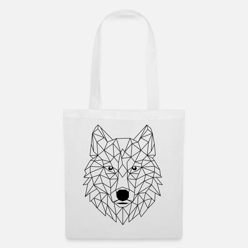 Polygone de loup - Sac en tissu - blanc