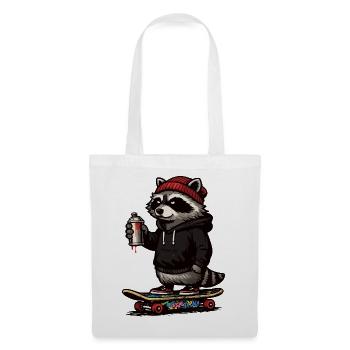 Graffiti sur le raton laveur - Sac en tissu - blanc - Devant
