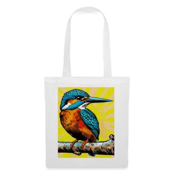 martin-pêcheur - Sac en tissu - blanc - Devant