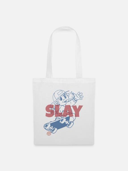 Slay Skateboard - Stoffbeutel - Weiß