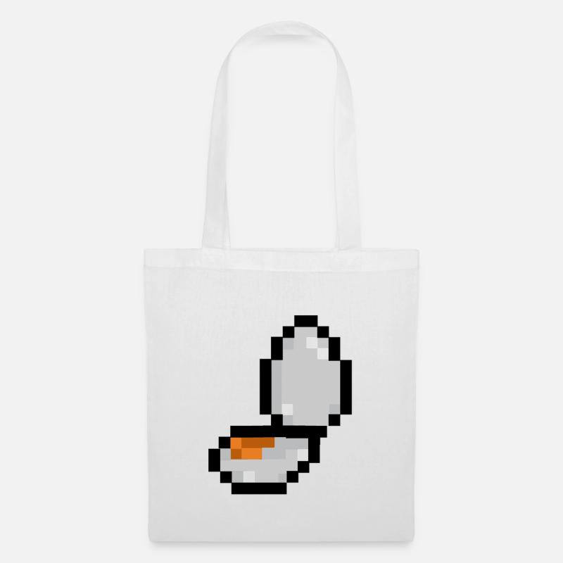 pixel egg - Tote Bag - white