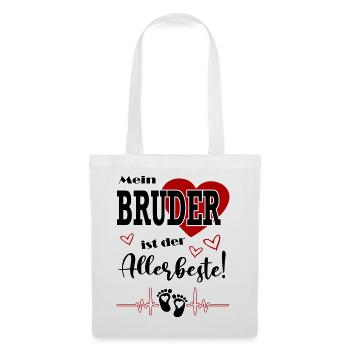Mein Bruder ist der beste  - Stoffbeutel - Weiß - Vorne