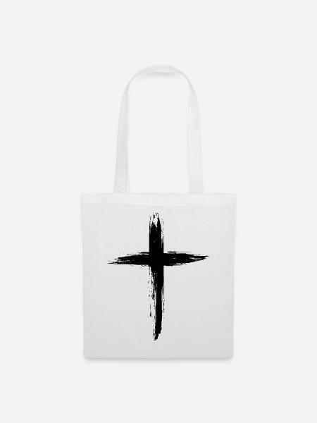 Christen Kreuz - Stoffbeutel - Weiß