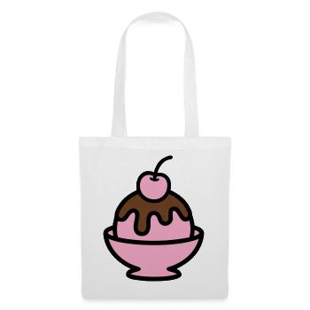 Sundae Cherry Artwork - Tote Bag - white - Front