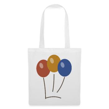 bouquet de ballons - Sac en tissu - blanc - Devant