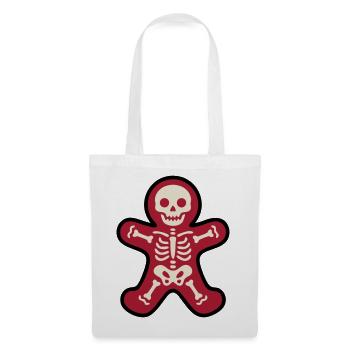 Goth Lebkuchen Skelett Logo - Stoffbeutel - Weiß - Vorne