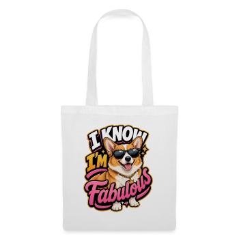 Pembrokenwelshcorgi - Stoffbeutel - Weiß - Vorne