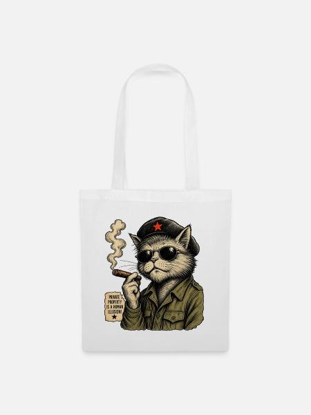 Cat Guevara - Stoffbeutel - Weiß