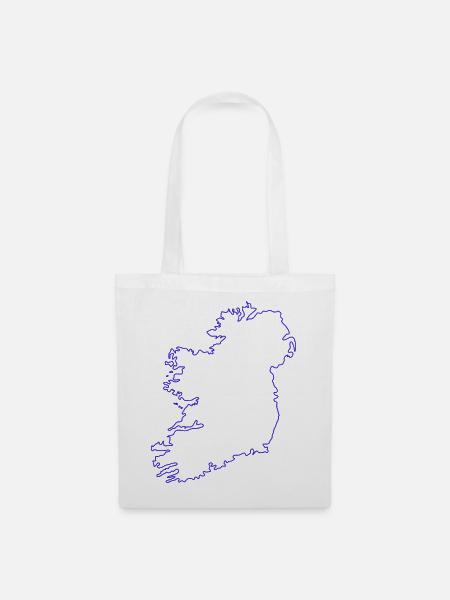 Karte von Irland - Stoffbeutel - Weiß