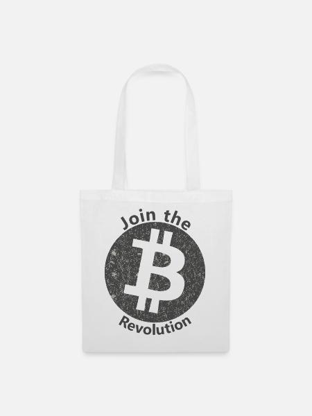 Bitcoin Revolution Kreis - Stoffbeutel - Weiß
