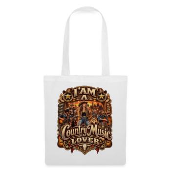 Country Music Lover – Nashville Western Music Fan - Stoffbeutel - Weiß - Vorne