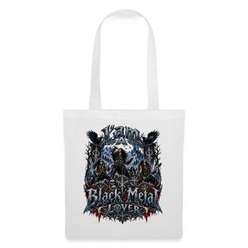 Black Metal Lover – Extreme Metal Music Fan - Stoffbeutel - Weiß - Vorne