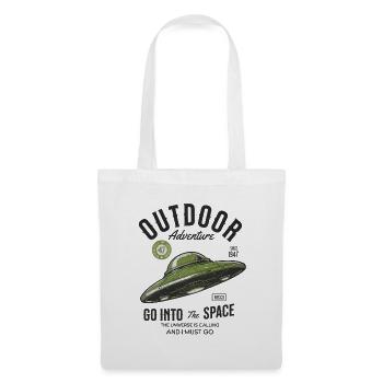 UFO Design Outdoor Adventure Space Spruch - Stoffbeutel - Weiß - Vorne
