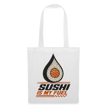 Sushi ist mein Treibstoff – lustiges Sushi-Liebhaber-Retro-Design - Stoffbeutel - Weiß - Vorne
