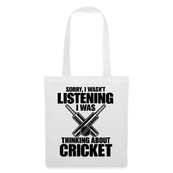 Lustiger Cricketspieler, Bowler, Schlagmann, Liebhaber, Sport - Stoffbeutel - Weiß - Vorne