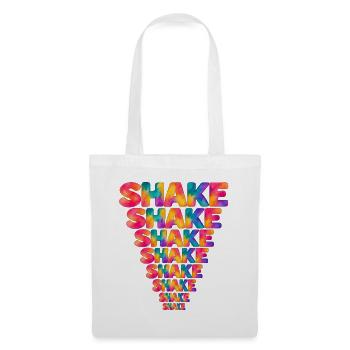 Shake – bunte Aquarelltypografie im Dreieck - Stoffbeutel - Weiß - Vorne