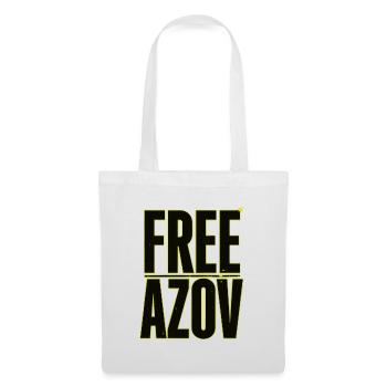 Free Azov – Neon-Block-Typografie - Stoffbeutel - Weiß - Vorne