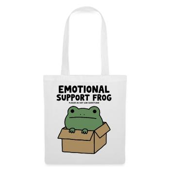Emotionaler Unterstützungsfrosch - Stoffbeutel - Weiß - Vorne
