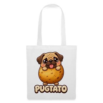 Funny Cute Pugtato Pug Potato Kawaii Dog - Stoffbeutel - Weiß - Vorne