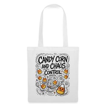 Candy Corn and Chaos Control – Halloween - Stoffbeutel - Weiß - Vorne