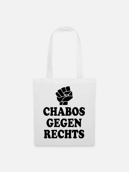 Chabos gegen rechts - Stoffbeutel - Weiß