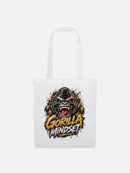 Gorilla Mindset - Stoffbeutel - Weiß