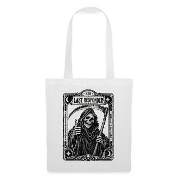 Grim Reaper Last Responder Tarot Card Okult Skelet - Stoffbeutel - Weiß - Vorne