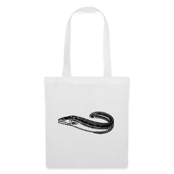 Anguille - Poisson - Cadeau de pêcheur - Sac en tissu - blanc - Devant