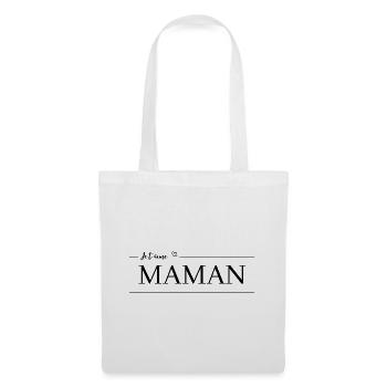 Je t’aime maman - Sac en tissu - blanc - Devant