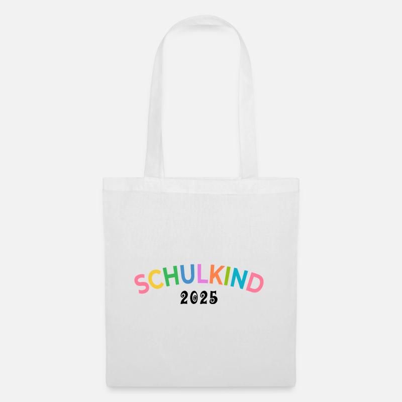 Erste Klasse - Schulkind 2025 - Name eintragen - Stoffbeutel - Weiß