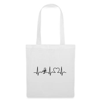 Scorpio - Poison Stinger - Pulse - Heart Curve - ECG - Tote Bag - white - Front