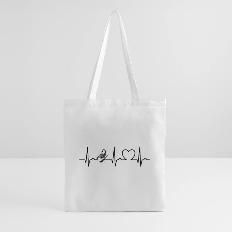 Scorpio - Poison Stinger - Pulse - Heart Curve - ECG Tote Bag