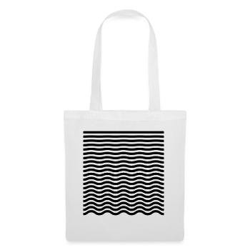 Verlauf von Gerade zu Welle – Minimalist - Stoffbeutel - Weiß - Vorne