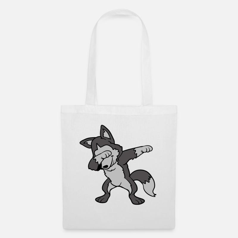 Dabbing Dab Siberian Husky Hund Wolf Tanzen - Stoffbeutel - Weiß