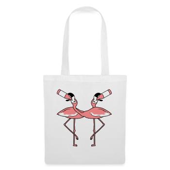 2 friends team couple crew drink booze beer flasc - Tote Bag - white - Front
