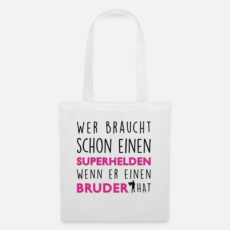 Mein Bruder - Superheld - Stoffbeutel - Weiß
