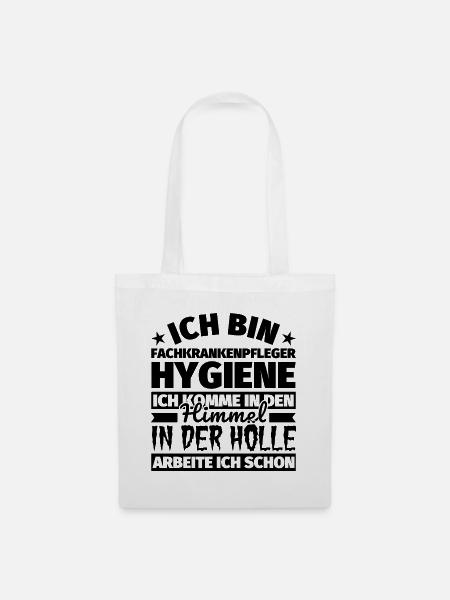 Fachkrankenpfleger Hygiene Geschenk lustig Himmel - Stoffbeutel - Weiß