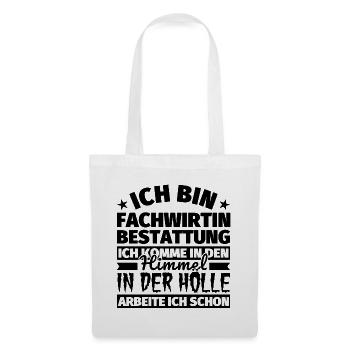 Fachwirtin Bestattung Geschenk lustig Himmel Hölle - Stoffbeutel - Weiß - Vorne