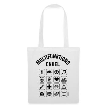 Multifunktions Onkel (16 Icons) - Stoffbeutel - Weiß - Vorne