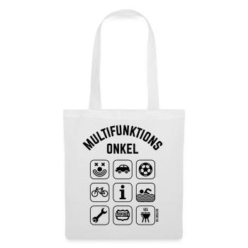 Multifunktions Onkel (9 Icons) - Stoffbeutel - Weiß - Vorne
