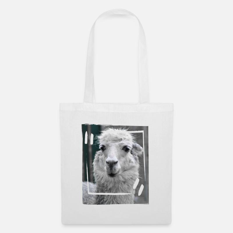Lama - Stoffbeutel - Weiß